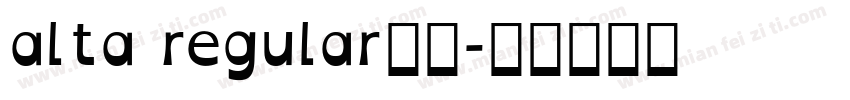 alta regular字体字体转换